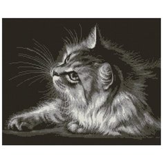 Алмазная мозаика Paintboy 2575 Серая кошка 40x50см