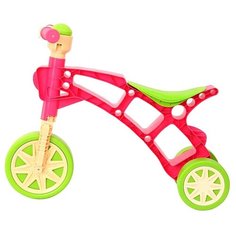 Каталка Orion Самоделкин, 3 колеса, с клаксоном, зелено-розовая Орион