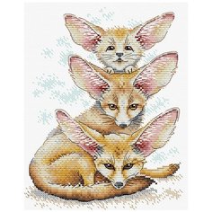 Набор для вышивания "М.П.Студия" М №22 №509 "Семейство феньков" 18х22см
