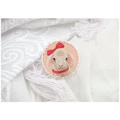 Набор для вышивания PANNA "Брошь. Овечка Дейзи" 5.5x5.5 см