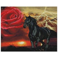 Алмазная мозаика Paintboy GF 4253 Грозный мустанг 40x50см