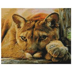 Алмазная мозаика Paintboy GF 4266 Задумчивая львица 40x50см