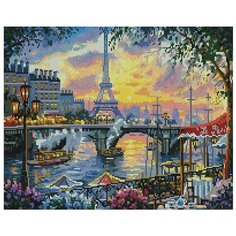 Алмазная мозаика Paintboy GF 4473 Эйфелева башня на закате 40x50см