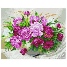 Алмазная мозаика Paintboy 3822 Пионовая нежность 40x50см