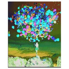 Алмазная мозаика Paintboy APK 16018 Разноцветные шары 40x50см