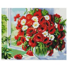 Алмазная мозаика Paintboy GF 4127 Чарующий букет свежих маков 40x50см