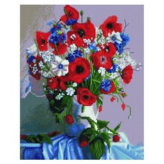 Алмазная мозаика Paintboy Original GF 3816 Маки и васильки 40х50см