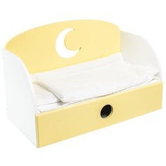Диван-кровать для кукол Paremo "Луна" Мини, цвет: желтый (PFD120-20M)