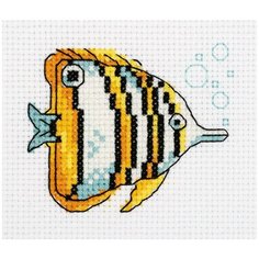 Набор для вышивания KLART "Рыба-бабочка" 10x8.5 см