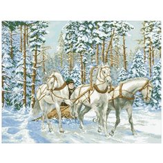 Алмазная мозаика Паутинка Тройка, 73*56 см (ПАУ.М111)