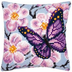 Набор для вышивания VERVACO "Фиолетовая бабочка" 40x40 см