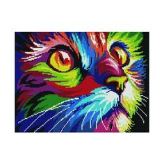 Алмазная мозаика EF 564 Радужный кот 30*40 Paintboy