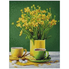 Алмазная мозаика "ФРЕЯ" Чайный натюрморт 40x30 см