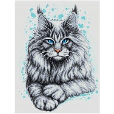 Алмазная мозаика "ФРЕЯ" Мейн-кун. Акварель 40x30 см