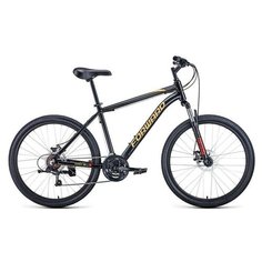 Велосипед 26" Forward Hardi 2.1 disc, 2021, цвет черный/желтый, размер 18" 7076799