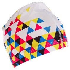 Шапочка для плавания, взрослая OL-024, текстиль, мозаика, цвет белый Onlitop