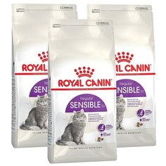 Сухой корм для кошек Royal Canin Sensible 33, при чувствительном пищеварении, профилактика МКБ 3 шт. х 2 кг