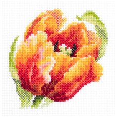 Набор для вышивания "Чудесная Игла" 150-010 "Красный тюльпан" 11х11 см