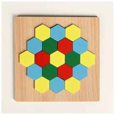 Головоломка "Строй фигуры и узоры", шестиугольники 4785964 Лесная мастерская