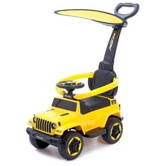 Толокар - каталка "Джип", с родительской ручкой, свет, звук, цвет желтый 5698027 Сима ленд