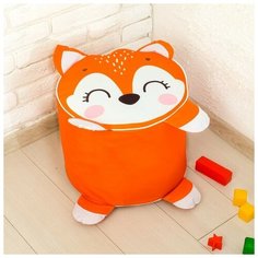 Мягкая игрушка «Пуфик Лиса» 40см х 40см, цвет оранжевый 3903607 Zabiaka