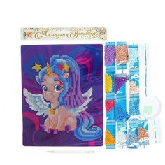 Алмазная мозаика для детей "Разноцветная единорожка" 20*25 см 5303291 Школа талантов
