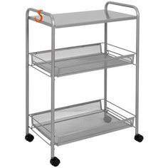 Этажерка ЗМИ Ладья 33КС, 3 полки, материал: металл, ШxГxВ: 30х45х65 см, металлик