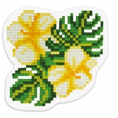 Алмазная мозаика ФРЕЯ магнит "Тропические цветы" 8 x 8 см