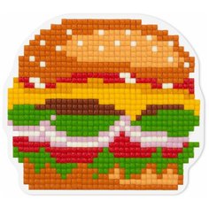 Алмазная мозаика фрея магнит "Бургер" 8 x 9 см