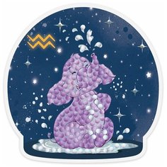 Алмазная мозаика ФРЕЯ магнит "Знаки зодиака. Водолей" 9 x 9 см