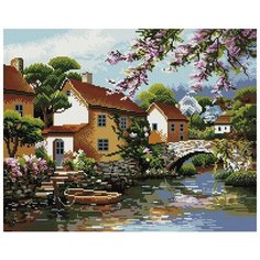 Алмазная мозаика Paintboy Мостик 40х50 см