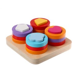 Детская развивающая игра «Пирамидка», 11,8х11,8х4,5 см Лесная мастерская