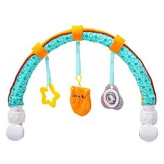Развивающая, мягкая, игровая дуга на коляску/кроватку «Котик», прорезыватель/погремушка