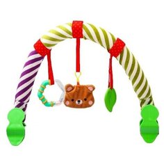 Развивающая, мягкая, игровая дуга на коляску/кроватку «Мишка», прорезыватель/погремушка