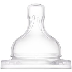 Соска Philips AVENT Classic+ силиконовая, переменный поток, SCF635/27 3м+, 2 шт. бесцветный