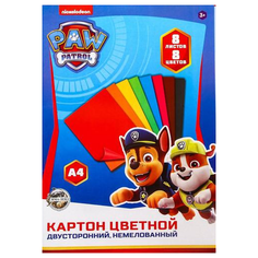 Цветной картон PAW PATROL Spin Master, A4, 8 л., 8 цв.