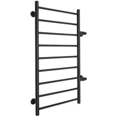Полотенцесушитель водяной ARIANO Версаль 100х53 боковое подключение черный матовый, 9 перемычек, американки угловые 1x1 в комплекте
