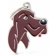 Адресник на ошейник My Family Colors Friends Ирландский сеттер коричневый