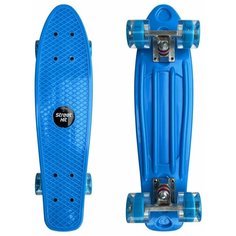 Скейт Cruiser Board Street Hit Голубой со светящимися колесами