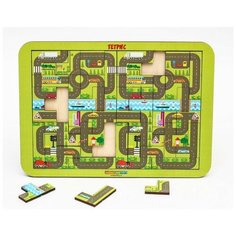 Развивающее пособие из дерева Тетрис большой , Карта города Woodland