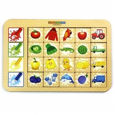 Развивающее пособие из дерева Досочки Ассоциации-3 Woodland