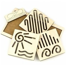 Развивающее пособие из дерева Межполушарная доска Зигзаг Woodland