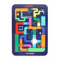 Развивающее пособие из дерева Тетрис малый, Водопровод-1 Woodland