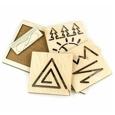 Развивающее пособие из дерева Межполушарная доска Треугольник Woodland