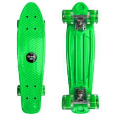 Скейт Cruiser Board Street Hit Зеленый со светящимися колесами