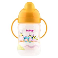 Поильник-непроливайка Lubby Веселые животные 15184, 250 мл оранжевый
