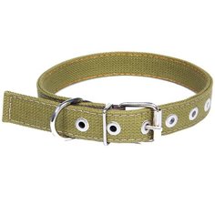 Ошейник Геогазтехнология брезент двойной №35, длина ошейника 70 см зеленый
