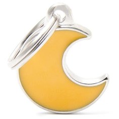 Адресник на ошейник My Family Colors Charms Полумесяц желтый