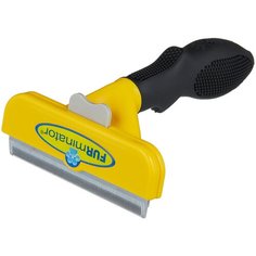 Щетка-триммер FURminator для длинношерстных собак крупных пород 10 см, желтый/черный