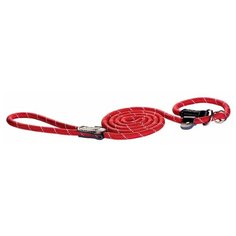 Rogz поводок-удавка быстронадеваемая для собак крупных пород размер L серии Rope длина 1,8 м, красный
